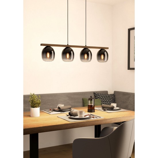 LED полилей FILAGO 4xE27 черен h1100мм