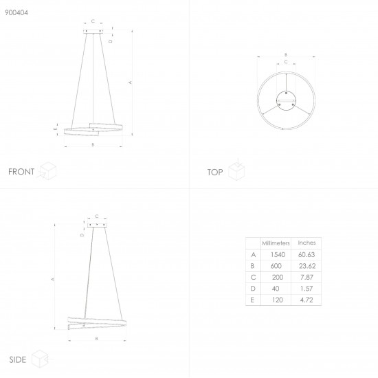 LED smart плафон EGLO Connect.Z ANDABAIA-Z 42.5W 5300lm 3-white 3000-6500К ф600мм димируем черен