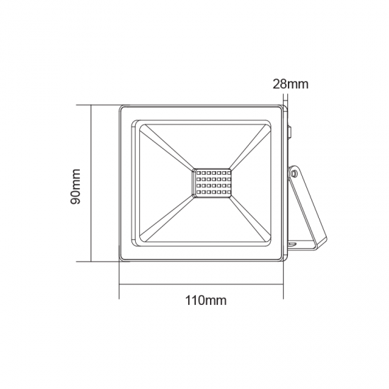 LED Прожектор 20W Зелена Светлина IP66 черен