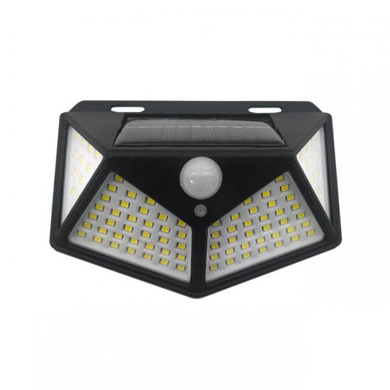 LED соларен аплик 10W 6500K 300lm със сензор IP44 черен