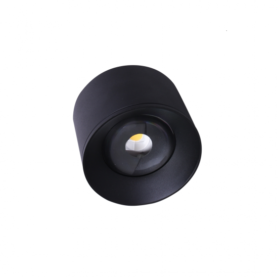 LED луна FTS R1605 IP20 7W 4000K 700Lm открит монтаж кръгла черна