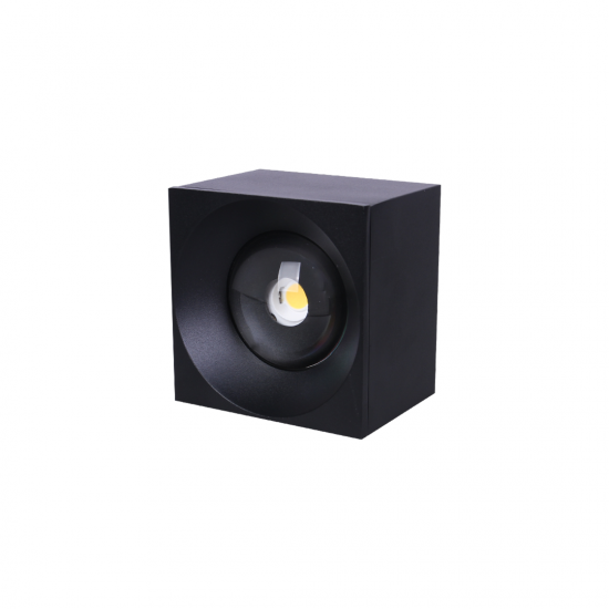 LED луна FTS S1605 IP20 12W 4000K 1200Lm открит монтаж квадратна черна