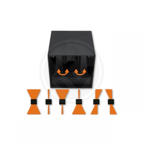 LED фасаден аплик KIRA 3x2W 4000К 180lm IP54 черен