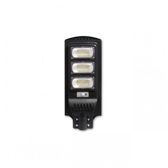 LED улична соларна лампа 150W 6000K 3000lm 3.2V 10Ah IP65 с PIR сензор и дистанционно управление