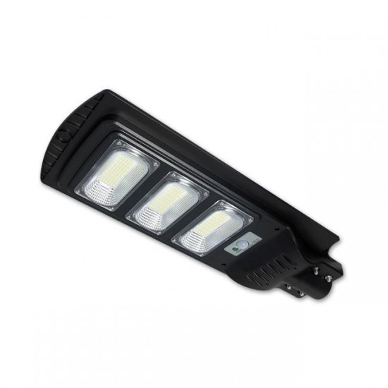 LED улична соларна лампа 150W 6000K 3000lm 3.2V 10Ah IP65 с PIR сензор и дистанционно управление