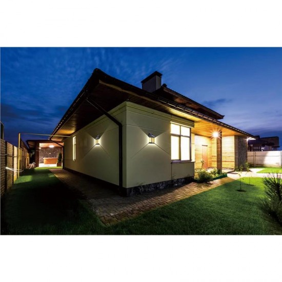 LED соларен аплик 1W 3000K 50lm със сензор IP44 черен