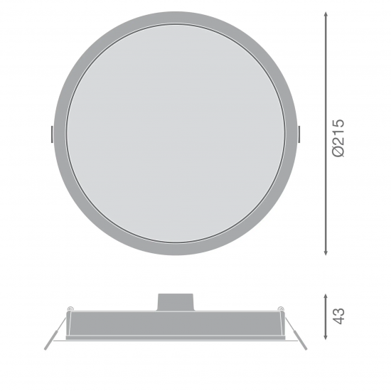 LED луна LЕDVANCE DL DN215 30W 6500K 3000lm IP44 Ø215мм