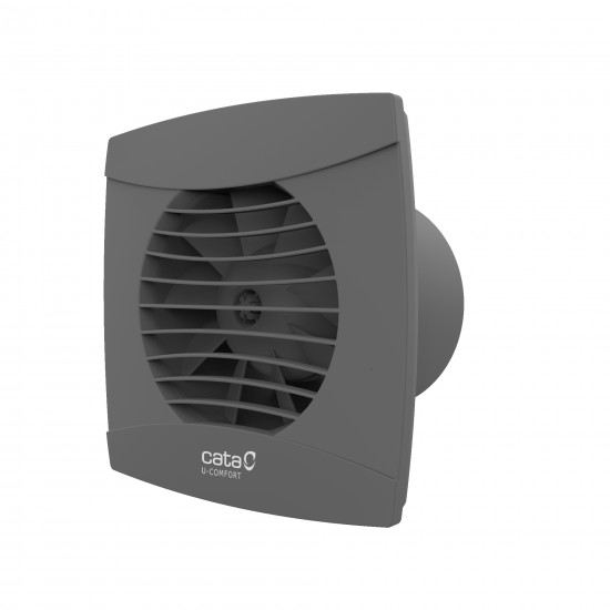 Вентилатор за баня с таймер и датчик за влага CATA U Comfort-12 TH 14W Ø120мм 45dB с клапа ултра тих сребрист