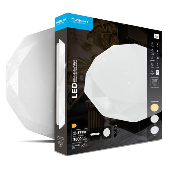 LED плафон с дистанционно управление 24W 3000lm 2700K-6500K R101 125lm/W Ф400мм димируем 