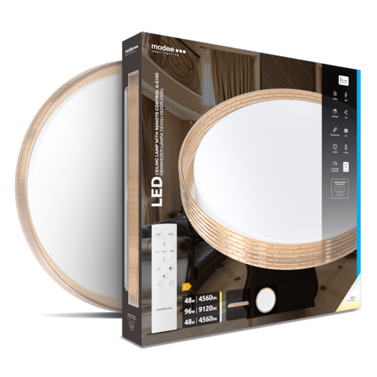 LED плафон с дистанционно управление A-G103 96W 9120lm 3000-6500К Ф510мм димируем златист
