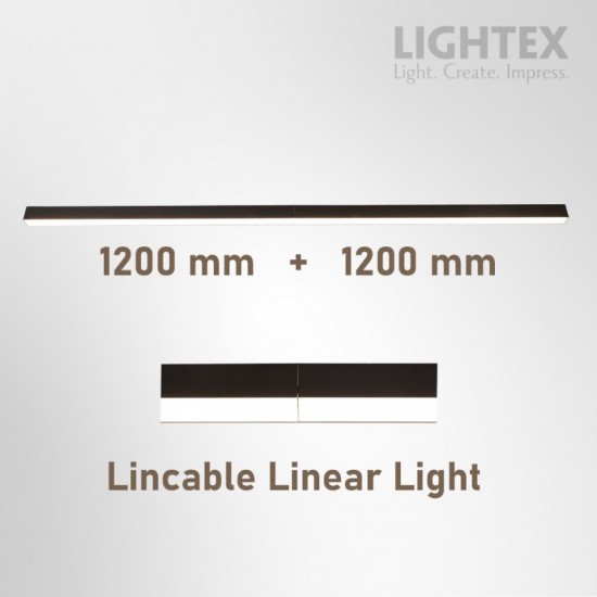LED линейно осветително тяло TEXAS 40W 4800lm 3000K/4000K/5700K 240V IP20 за свързване в линия 