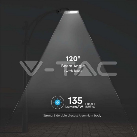 LED уличен осветител SAMSUNG CHIP VT-54ST 50W 6400K 6850Lm IP65 135Lm/W