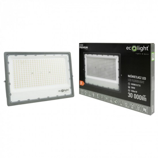 LED прожектор PREMIUM 300W 4000K 30000lm IP65 100lm/W