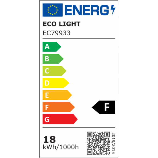 LED линейно осветително тяло 18W 6500K 1800lm 100Lm/W IP20 60см