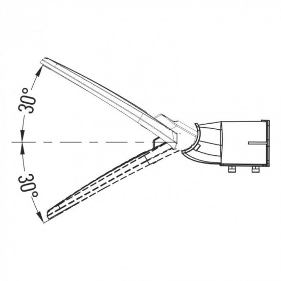 LED улична лампа PREMIUM 30W 6500K 3900lm 130lm/w IP65 регулируема