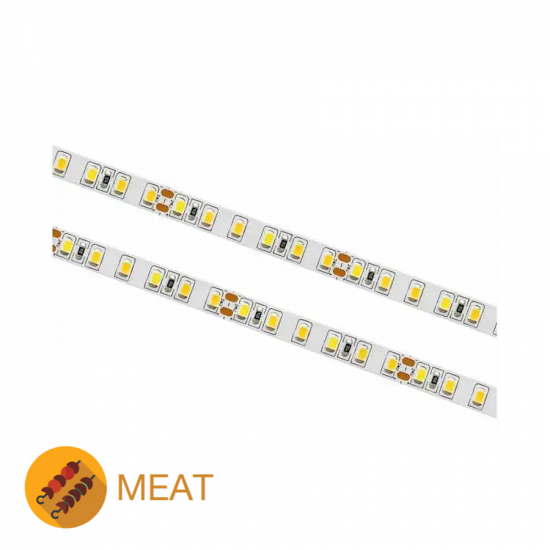 Професионална LED лента за месо 24V 17W 2100K 1420lm 120LED/m Ra80 8mm
