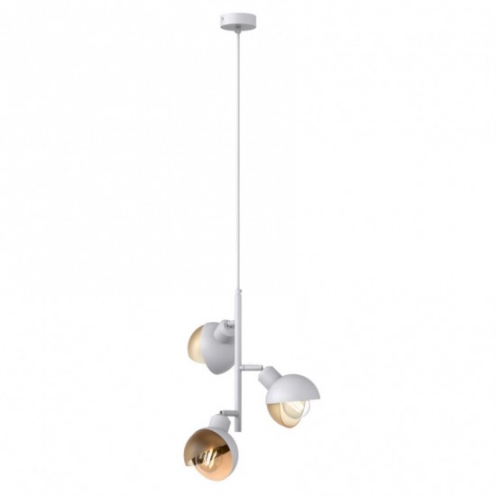 LED полилей FLORENCE 7W 3xЕ27 бял