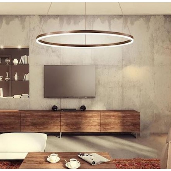 LED полилей с дистанционно CATERINA 44W 3000-6500K 2640lm димируем кафяв ф60см