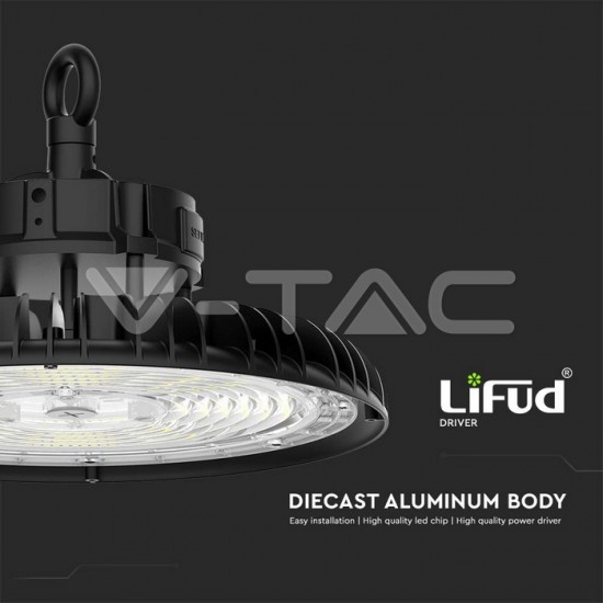 LED промишлен осветител тип камбана UFO 3в1 VT-90202 120W-150W-200W 160lm/W 3-white IK08 IP65 