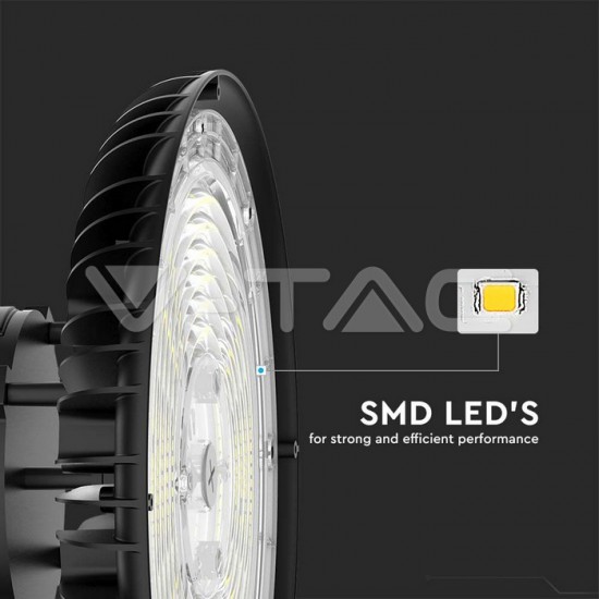 LED промишлен осветител тип камбана UFO 3в1 VT-90202 120W-150W-200W 160lm/W 3-white IK08 IP65 