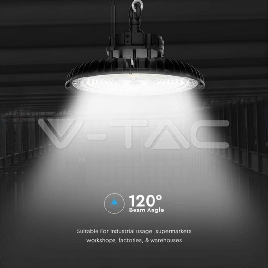 LED промишлен осветител тип камбана UFO 3в1 VT-90202 120W-150W-200W 160lm/W 3-white IK08 IP65 