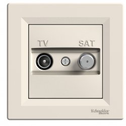 Розетка TV-SAT индивидуална серия Asfora крем