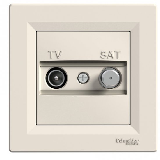Розетка TV-SAT индивидуална серия Asfora крем