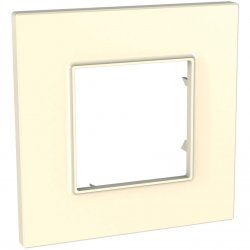 Рамка единична серия Unica QUADRO слонова кост