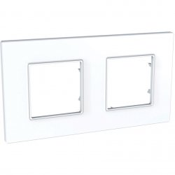Рамка двойна серия Unica QUADRO бяла