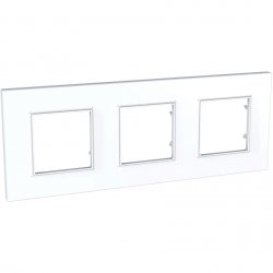 Рамка тройна серия Unica QUADRO бяла