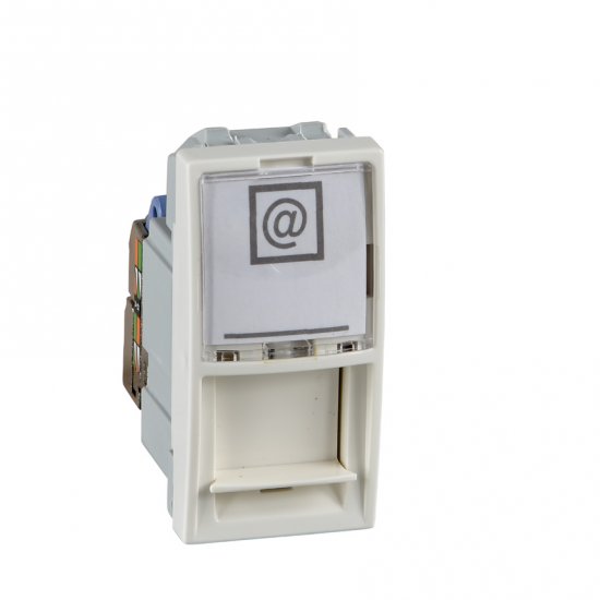 Unica - 1 RJ45 излаз (S-One) - 1 m - Cat.5e UTP - слонова кост