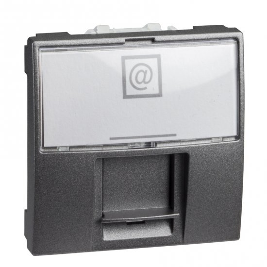 Unica Top/Class - 1 RJ45 излаз (S-One) - 2 m - Cat.5e UTP - графит