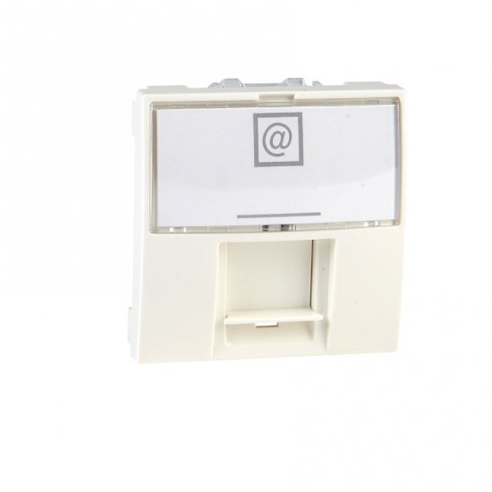 Unica - 1 RJ45 излаз (S-One) - 2 m - Cat.5e UTP - слонова кост