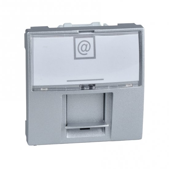 Unica Top/Class - 1 RJ45 излаз (S-One) - 2 m - Cat.5e UTP - алуминий