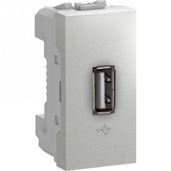 Unica - USB data connector - 1 модул - алуминий