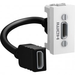 Механизъм розетка HDMI type A едномодулна серия Unica бял