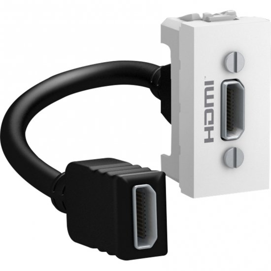 Unica - HDMI data connector type A - 1 модул - бял