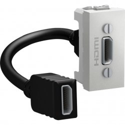 Механизъм розетка HDMI type A едномодулна серия Unica Top/Class алуминий
