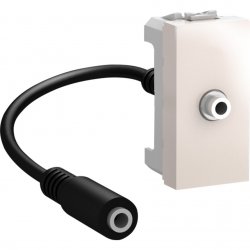 Механизъм розетка за данни audio- контакт mini jack женски едномодулна серия Unica слонова кост