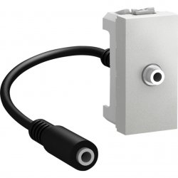 Механизъм розетка за данни audio- контакт mini jack женски едномодулна серия Unica Top/Class алуминий
