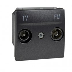 Механизъм за розетка за TV/FM двумодулна за серия Unica Top/Class графит