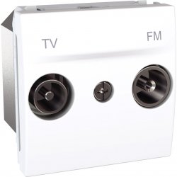 Механизъм за розетка за TV/FM двумодулна за серия Unica бял
