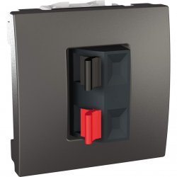 Механизъм розетка Hi-Fi двумодулен серия Unica Top/Class графит