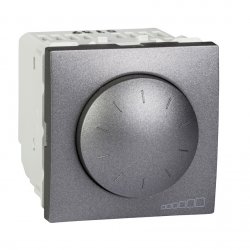 Механизъм димер ротативен 400W двумодулен за луминисцентни лампи серия Unica Top/Class графит