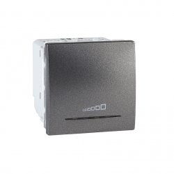 Механизъм димер бутонен 20-350W двумодулен серия Unica Top/Class графит