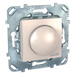 Механизъм димер ротативен с фиксираща рамка 40-1000W двумодулен серия Unica слонова кост