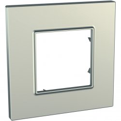 Рамка единична серия Unica QUADRO титан