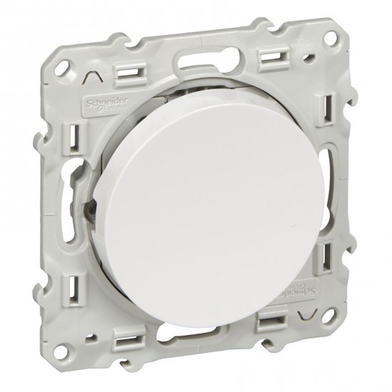 Odace - бутон - 10 A - бял с безвинтови клеми
