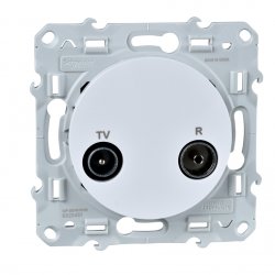 Механизъм розетка за TV + радио 10dB серия Odace бял