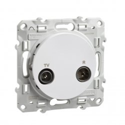 Механизъм розетка за TV + радио 12dB серия Odace бял